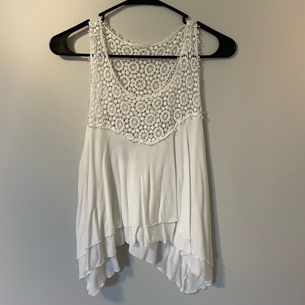 WOMENS FOREVER 21 LACE RACERBACK TANK